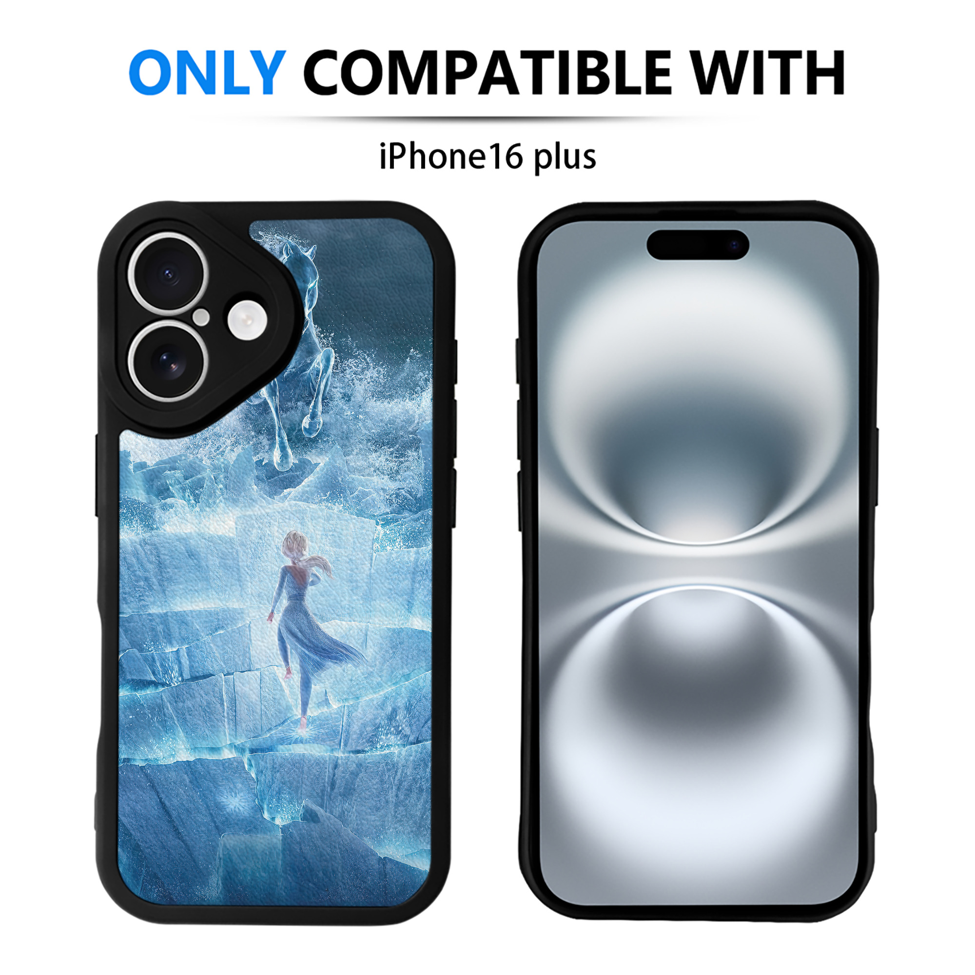 （画像用） アナと雪の女王 アンナ エルサ Frozen Anna Elsa 【iPhone 16シリーズ対応】シリコンスマホケース（レザー調） 材質：シリコン